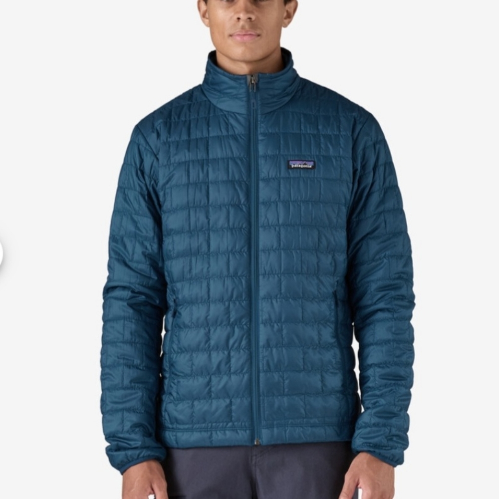 Patagonia Nano Puff Jacket Full Zip Packable Puffer Lagom Blue Mens XL NEW
